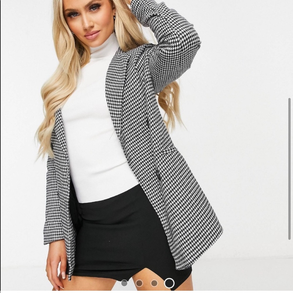 PARISIAN X ASOS oversized blazer in houndstooth / check - Picture 3 of 4